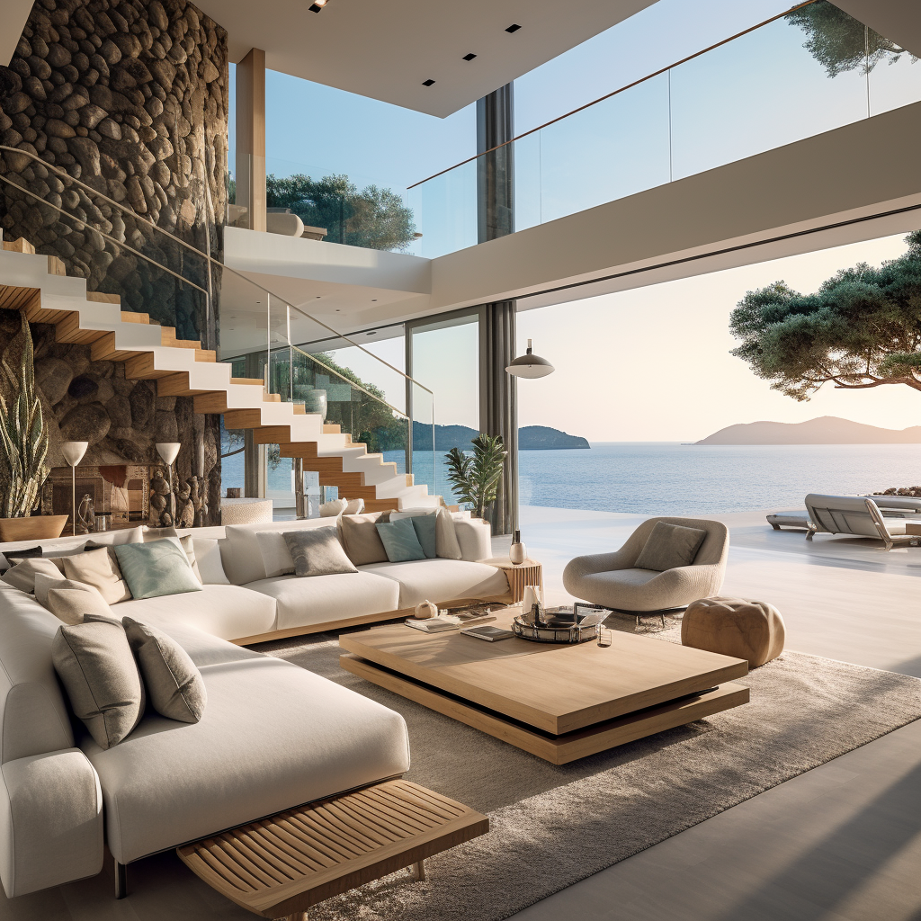 Portafolio - interior moderno de una villa en la colina